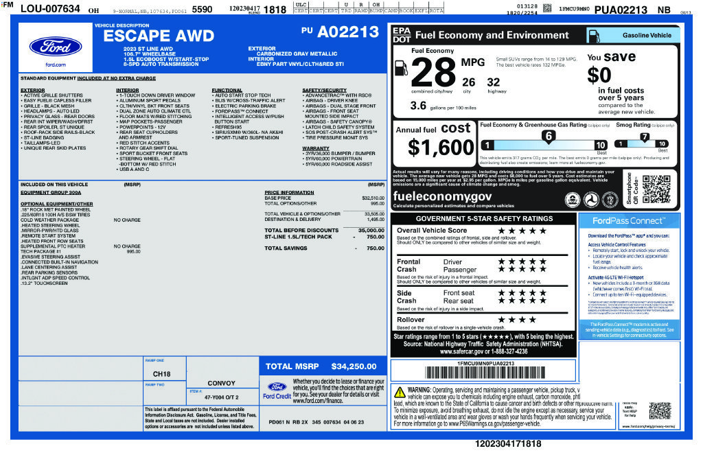 Used 2023 Gray Metallic Ford ST-Line image 42
