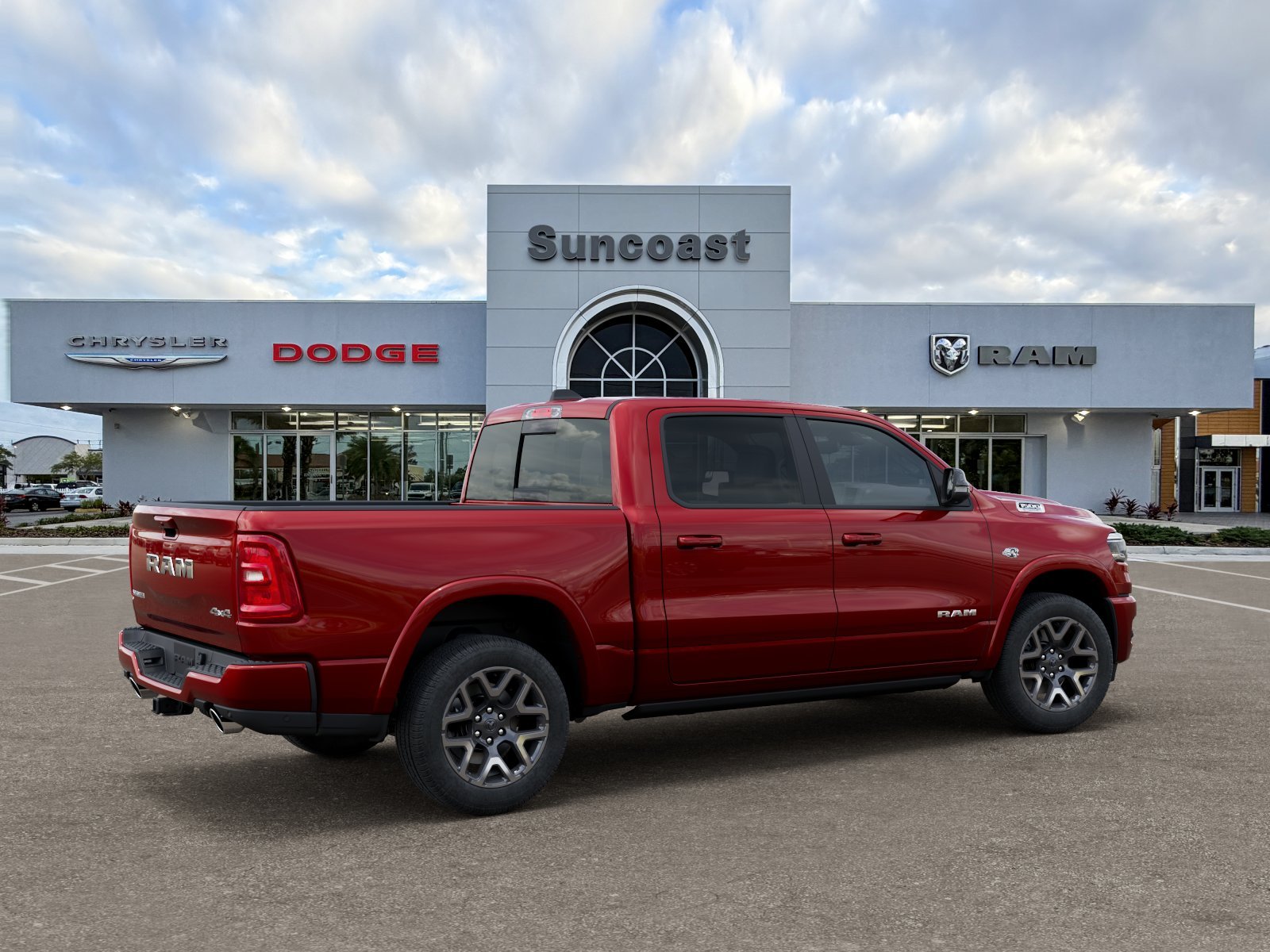 New 2026 Molten Red Pearl-Coat Exterior Paint RAM Laramie image 37