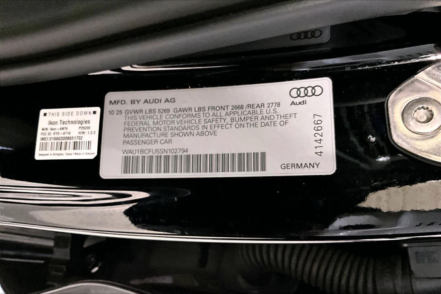 Used 2025 Mythos Black Metallic Audi Premium image 35