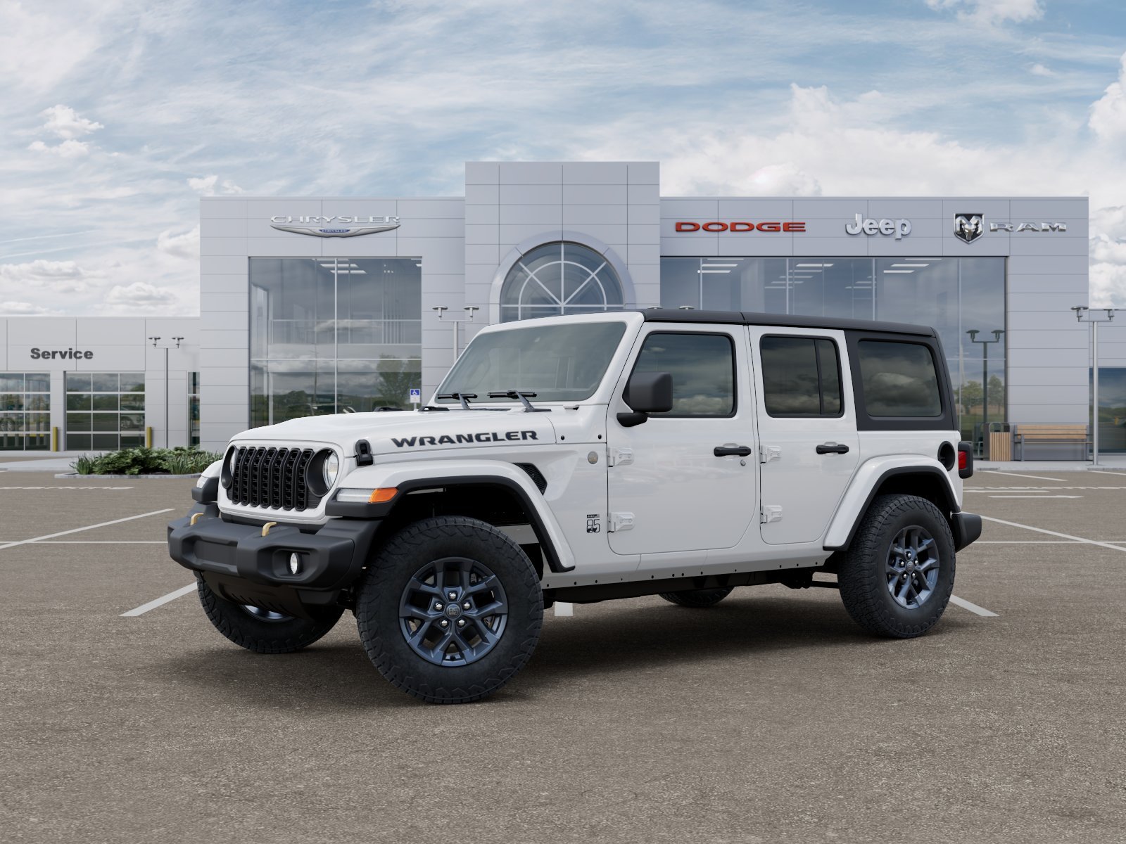New 2026 Bright White Clear-Coat Exterior Paint Jeep 85th Anniversary Edition image 2