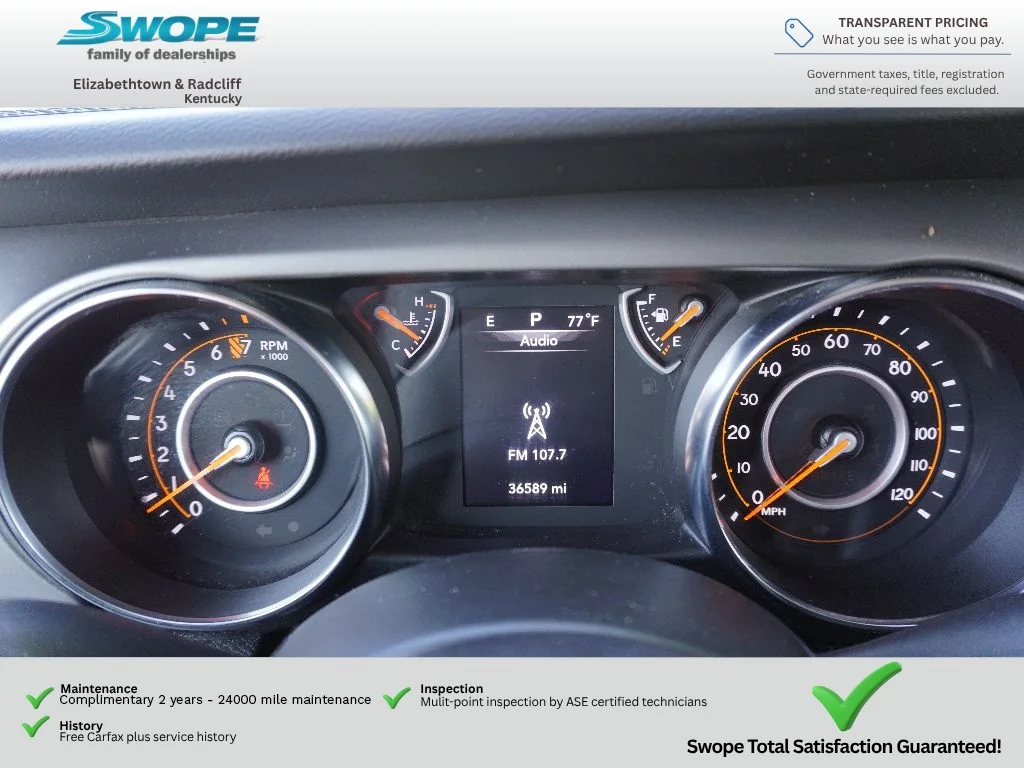 Used 2022 Silver Zynith Clearcoat Jeep Unlimited Sport image 16