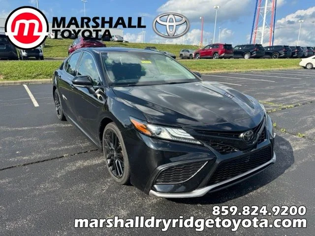 Used 2022 Midnight Black Metallic Toyota XSE image 1