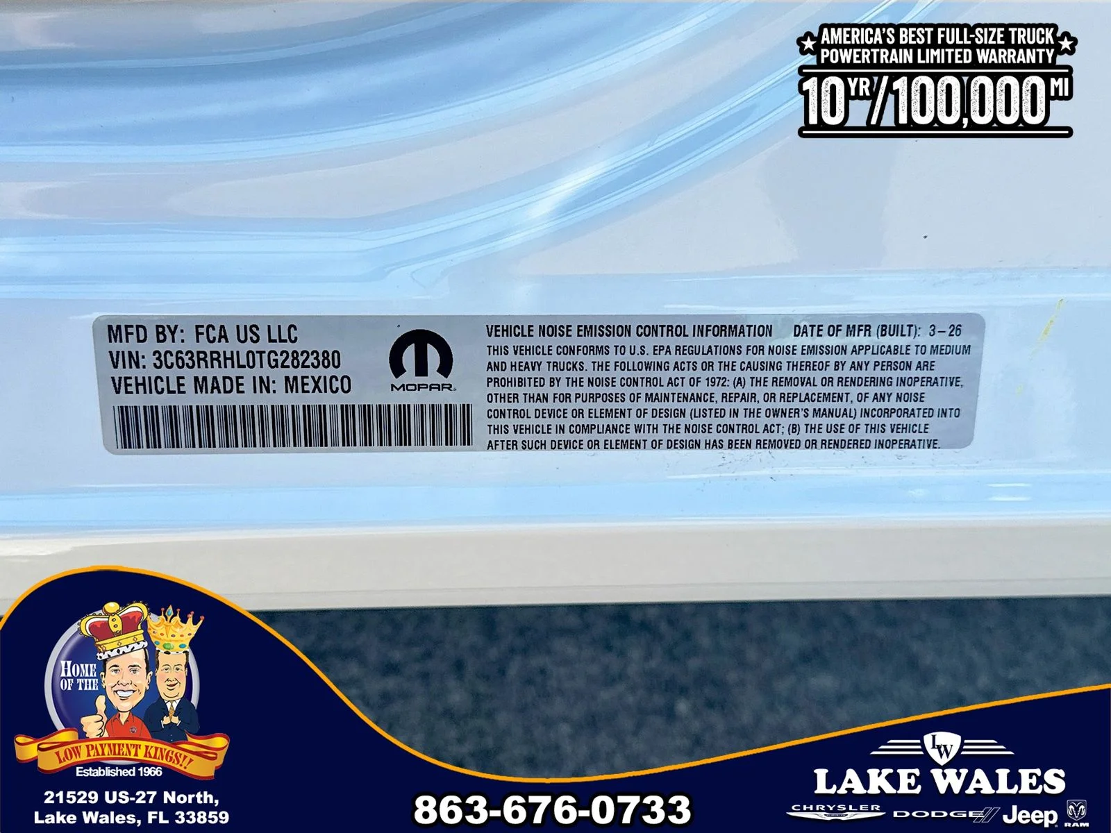 New 2026 Bright White Clear-Coat Exterior Paint RAM Big Horn image 29