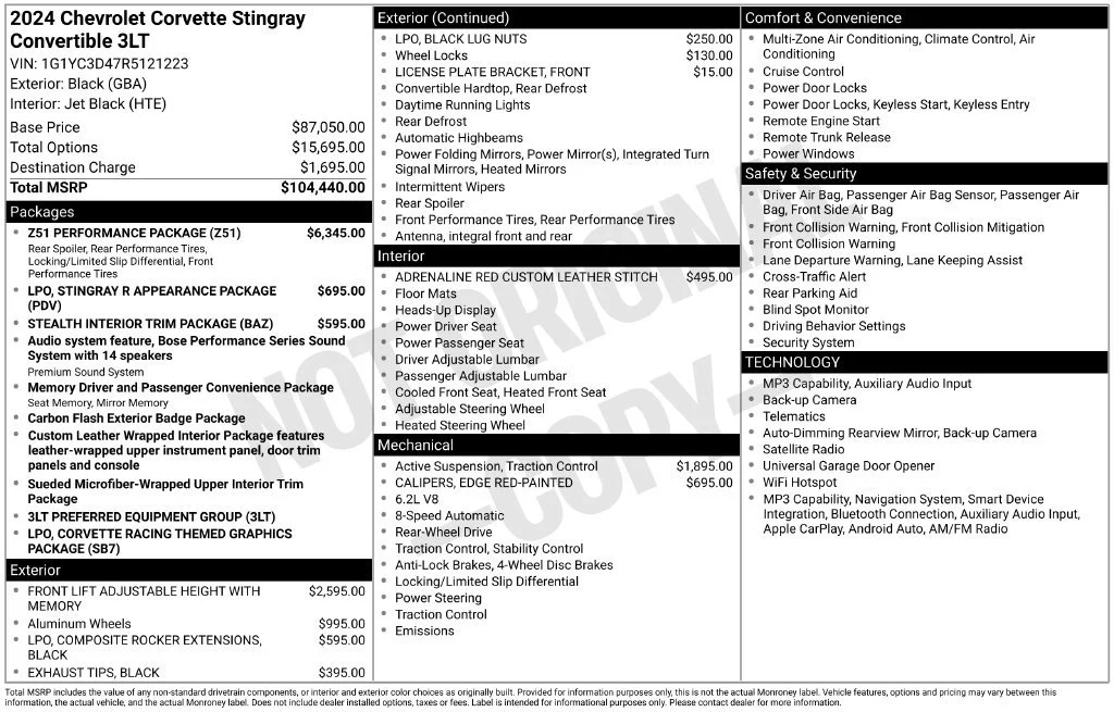 Used 2024 Black Chevrolet 3LT image 2