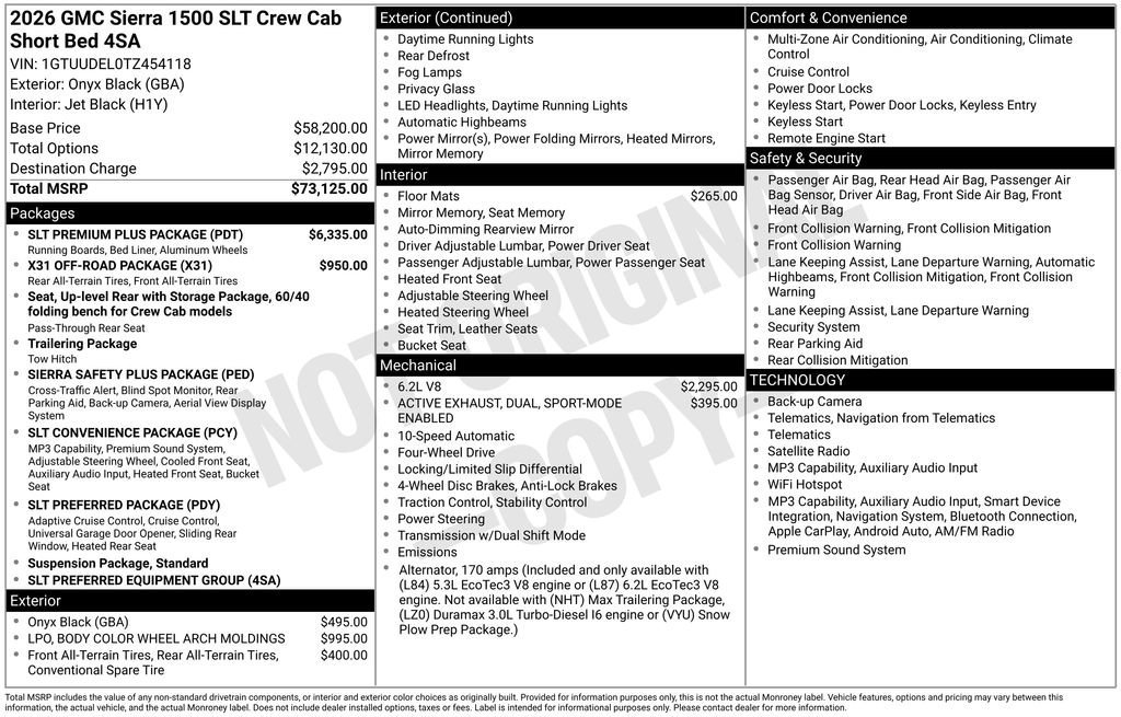 New 2026 Onyx Black GMC SLT image 26