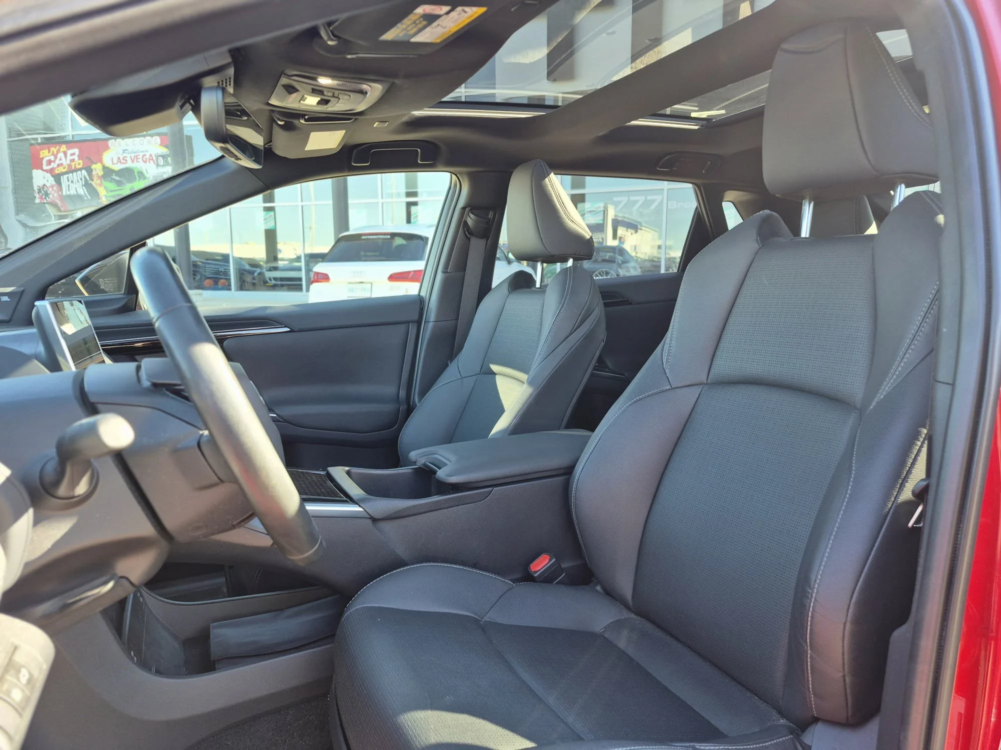 Used 2023 Supersonic Red w/Black Roof Toyota XLE AWD*Full EV | Cooled Leather | Dual Sunroof | Htd Wheel | Remote Climate | Adaptive Cruise | JBL image 7