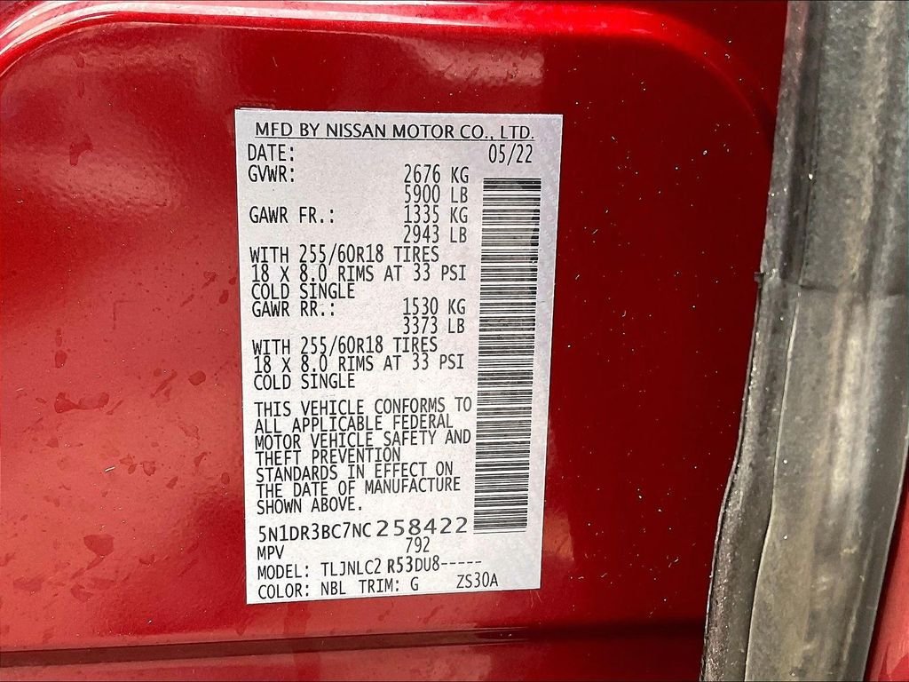 Used 2022 Red Nissan SV image 34