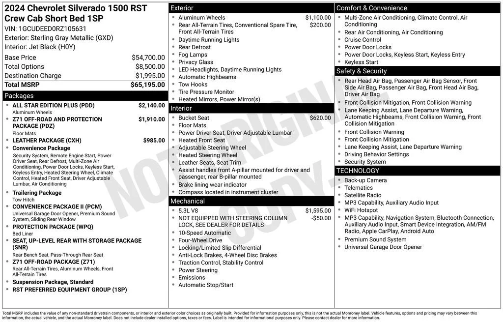 Used 2024 Sterling Gray Metallic Chevrolet RST image 8