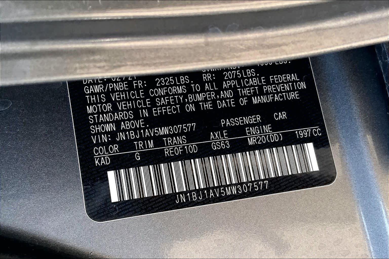 Used 2021 Gun Metallic Nissan S image 28