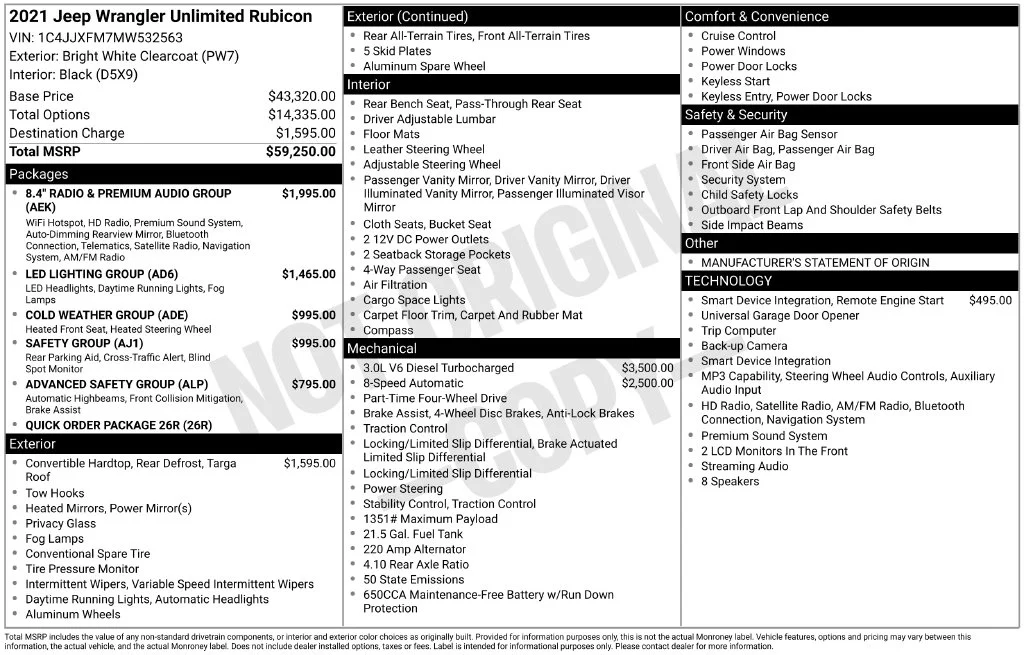 Used 2021 White Jeep Unlimited Rubicon image 42