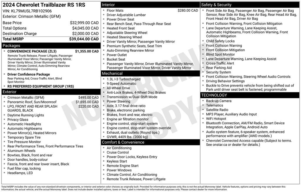 Used 2024 Red Chevrolet RS image 21