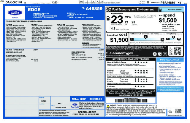 Used 2023 Black Ford SEL image 23