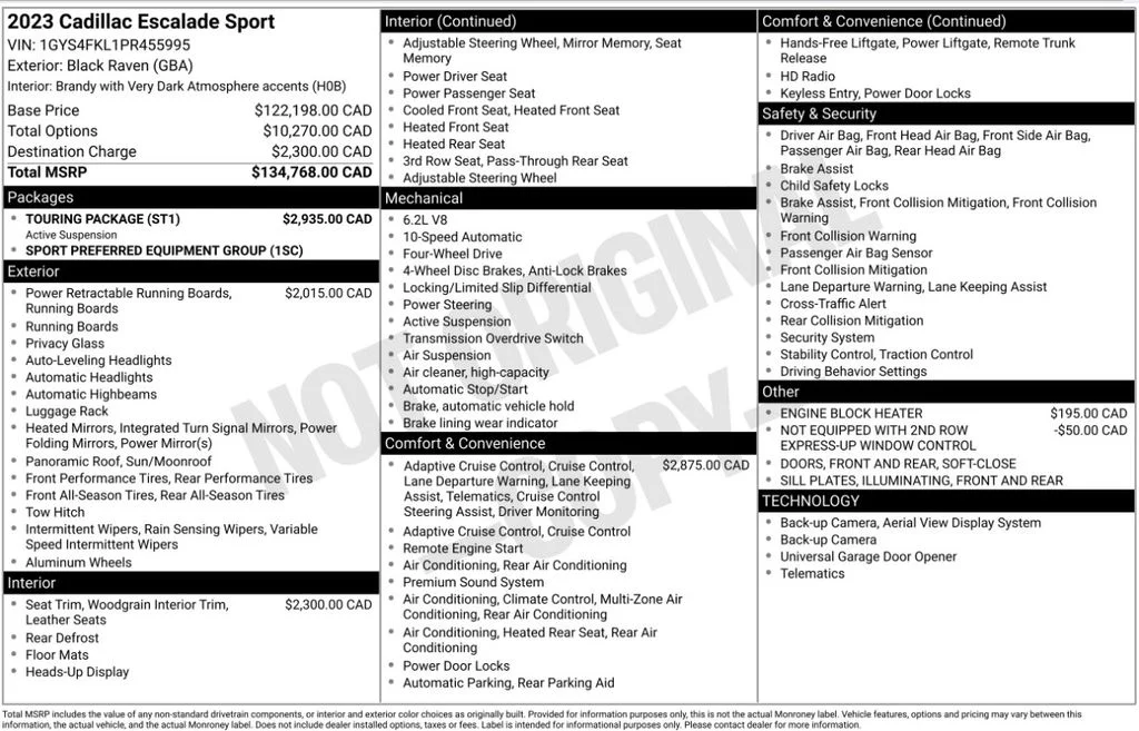 Certified Used 2023 Black Cadillac Sport image 3