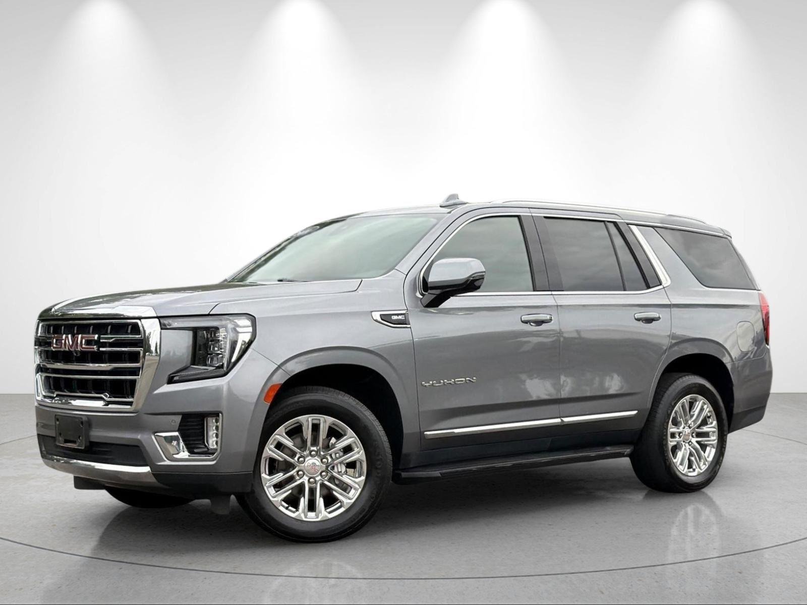 Used 2021 Satin Steel Metallic GMC SLT image 1