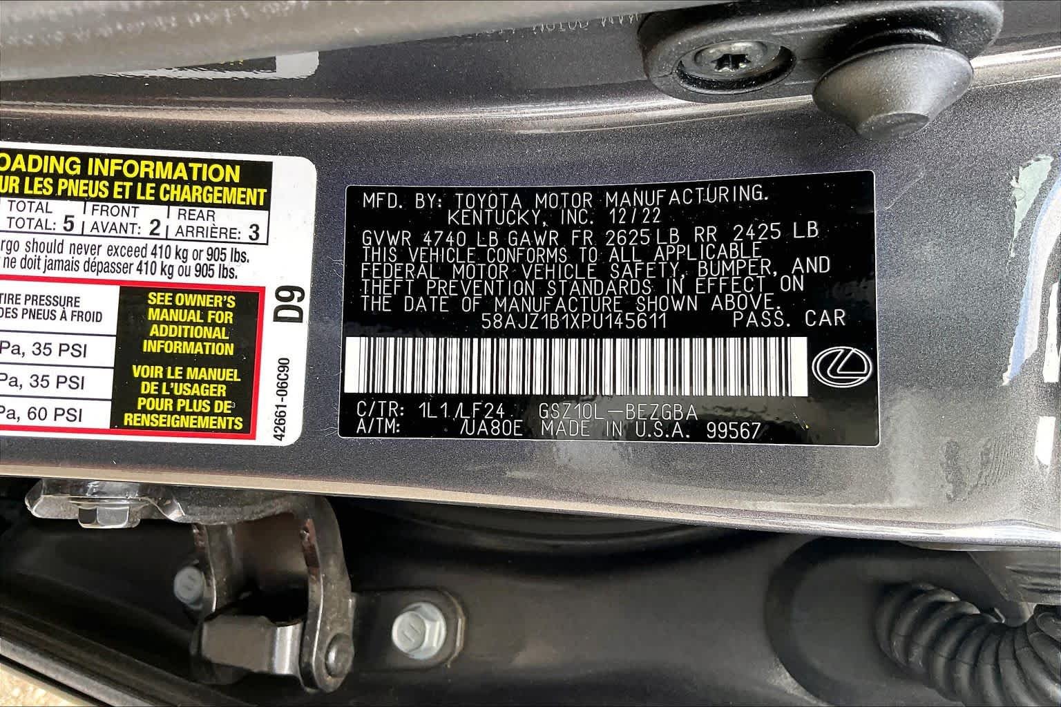 Used 2023 Cloudburst Gray Lexus F SPORT Handling image 34