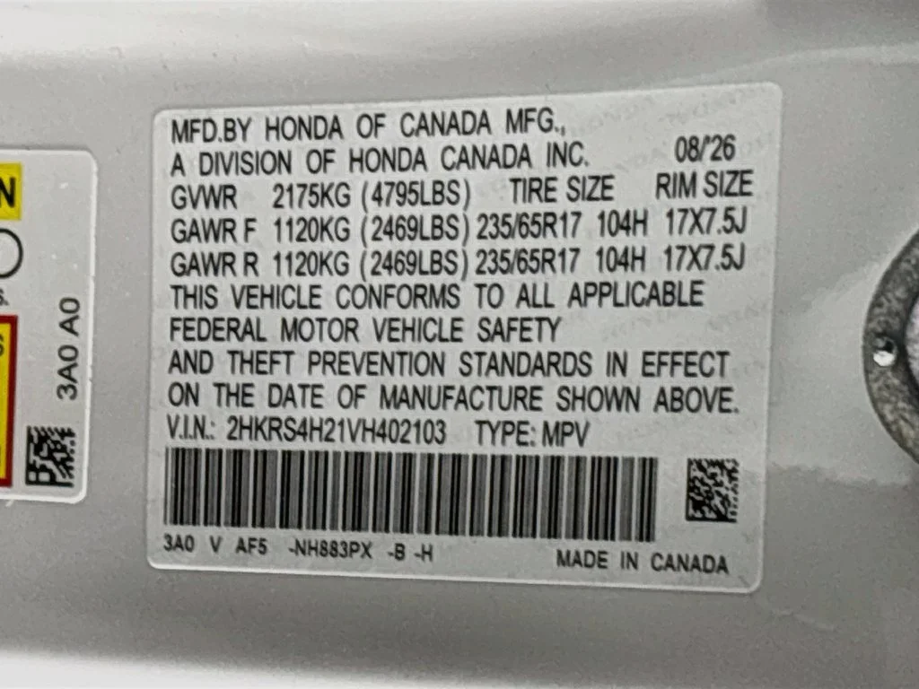 New 2027 Platinum White Pearl Honda LX image 24