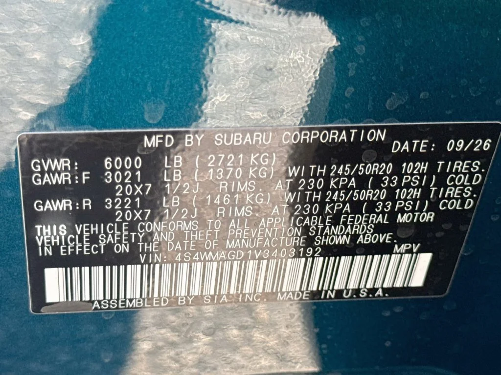 New 2027 Blue Subaru Limited image 42