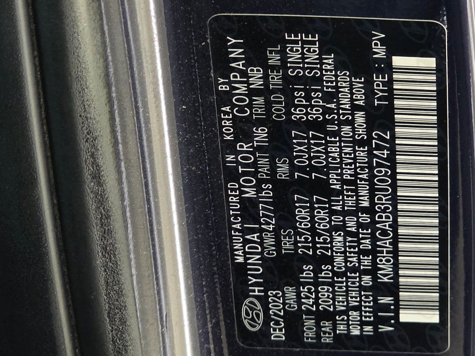 Used 2024 Denim Blue Pearl Hyundai SE image 35