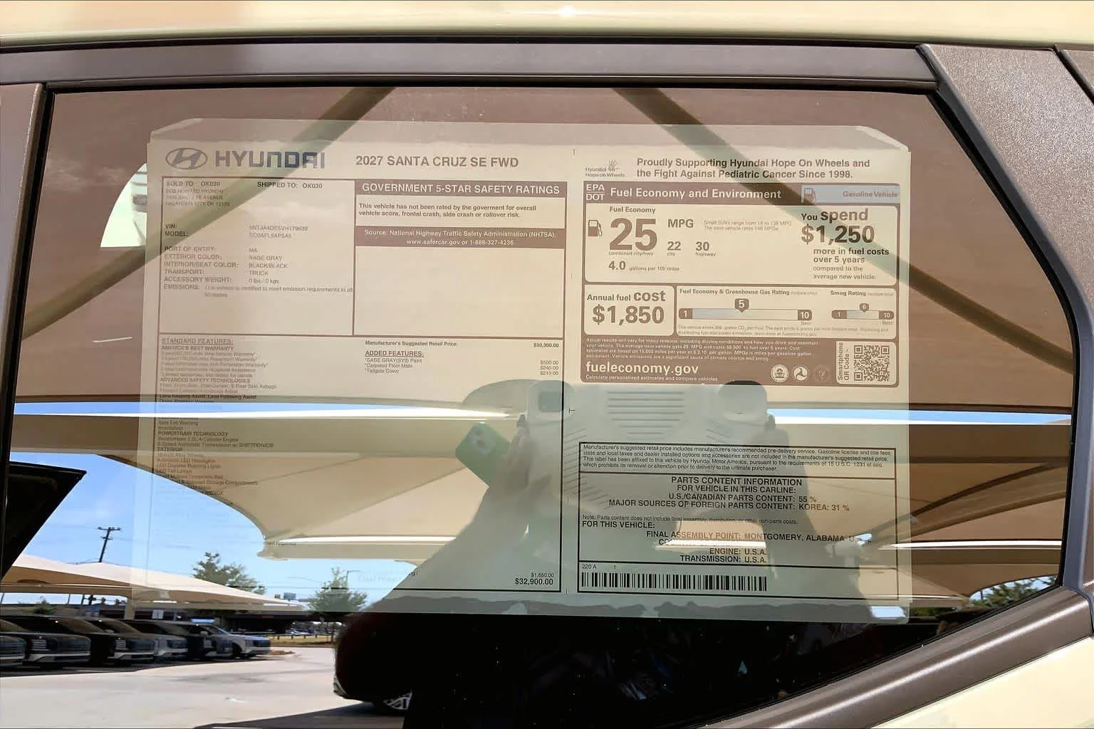 New 2027 Sage Gray Hyundai SE image 18