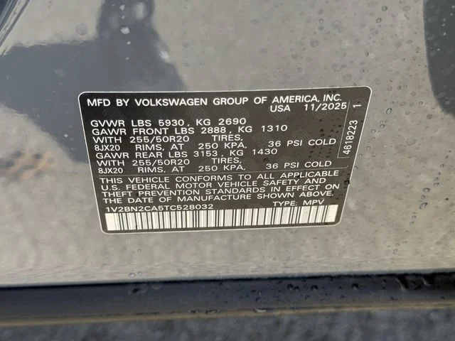 New 2026 Gray Volkswagen 2.0T SEL image 22