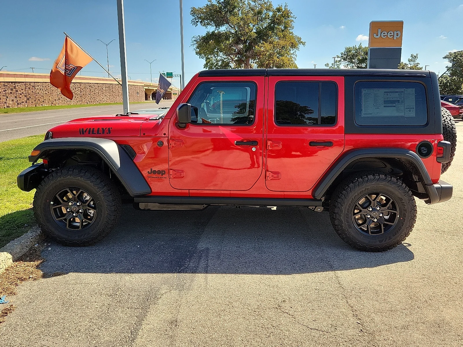 New 2027 Firecracker Red Clear-Coat  Paint Jeep 4-DOOR WILLYS image 2