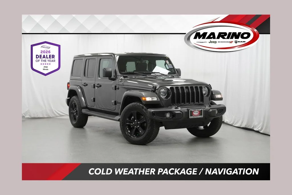 Used 2021 Gray Jeep Unlimited Sahara Altitude image 1