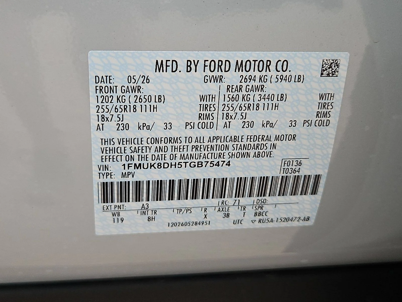 New 2026 Space White Metallic Ford Active image 28
