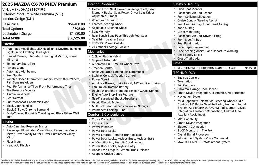 Certified Used 2025 White Mazda Premium image 4