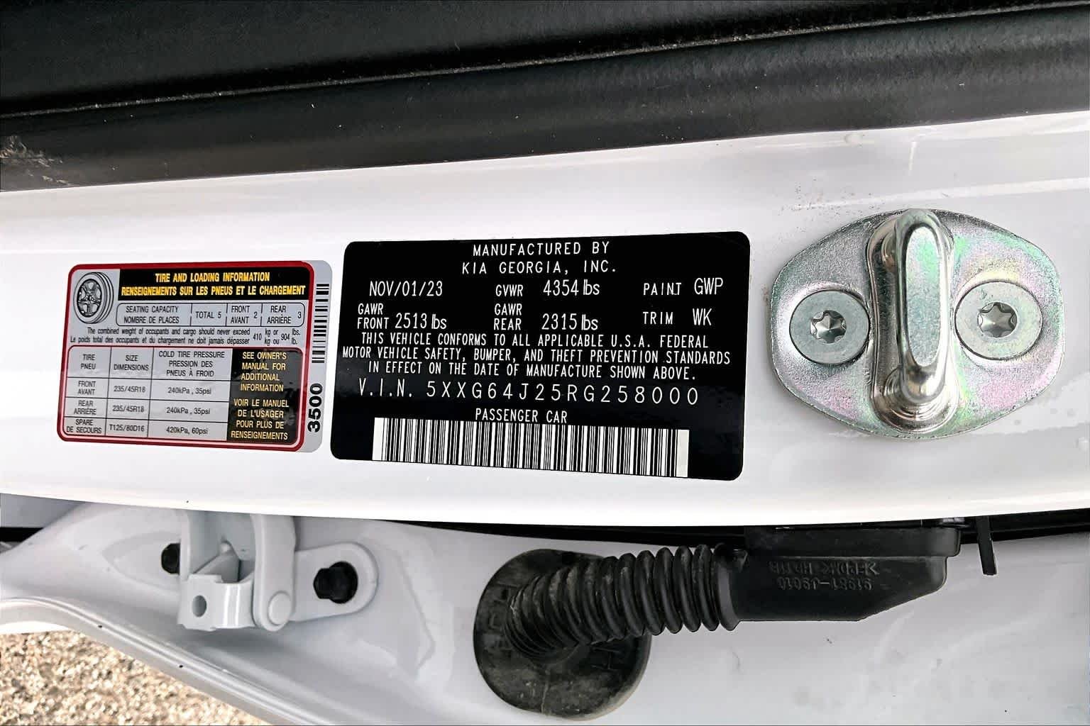 Certified Used 2024 Glacial White Pearl Kia GT-Line image 34