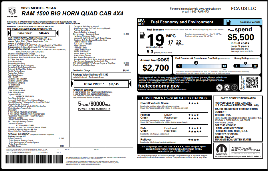 Used 2023 Red Ram Big Horn/Lone Star image 4