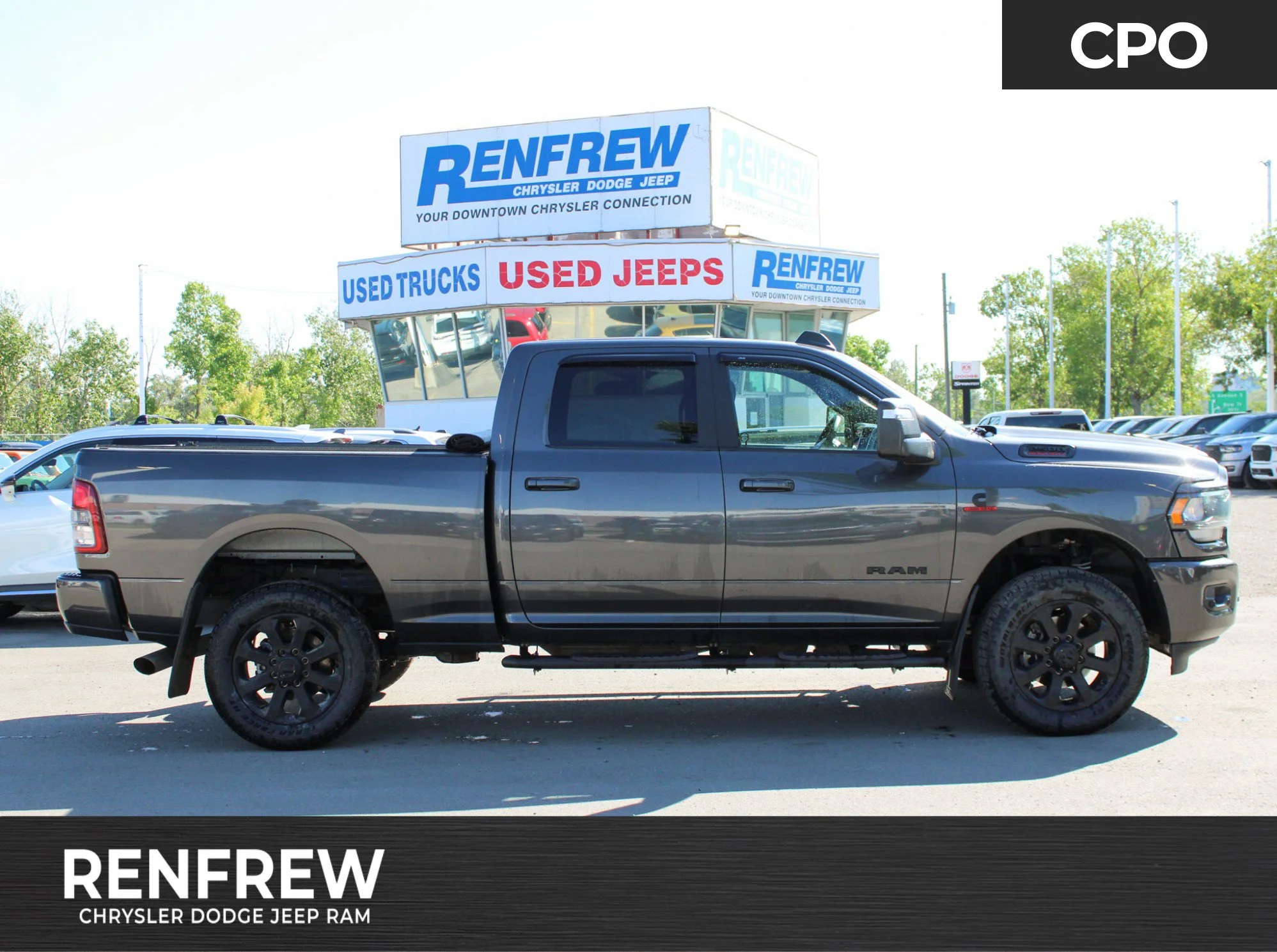 Certified Used 2024 Grey RAM Big Horn * No Accidents | Cummins Diesel | Night Edition | Apple CarPlay | Tonneau Cover | Alpine image 1