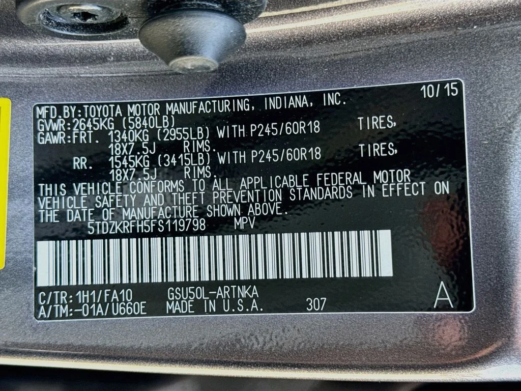Used 2015 Gray Toyota LE Plus V6 image 39