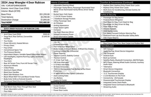 Used 2024 Anvil Clear Coat Jeep Rubicon image 39