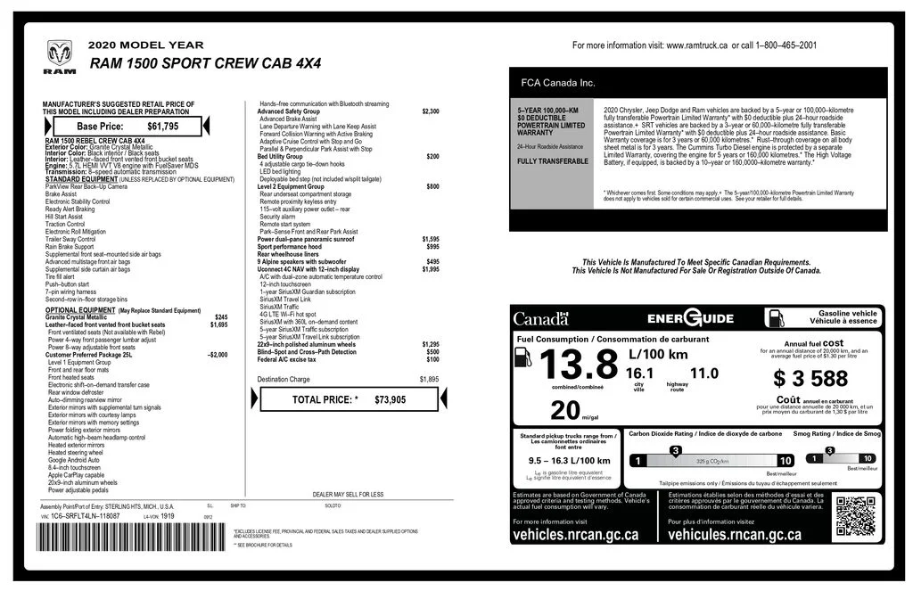 Used 2020 Gray Ram Rebel image 3