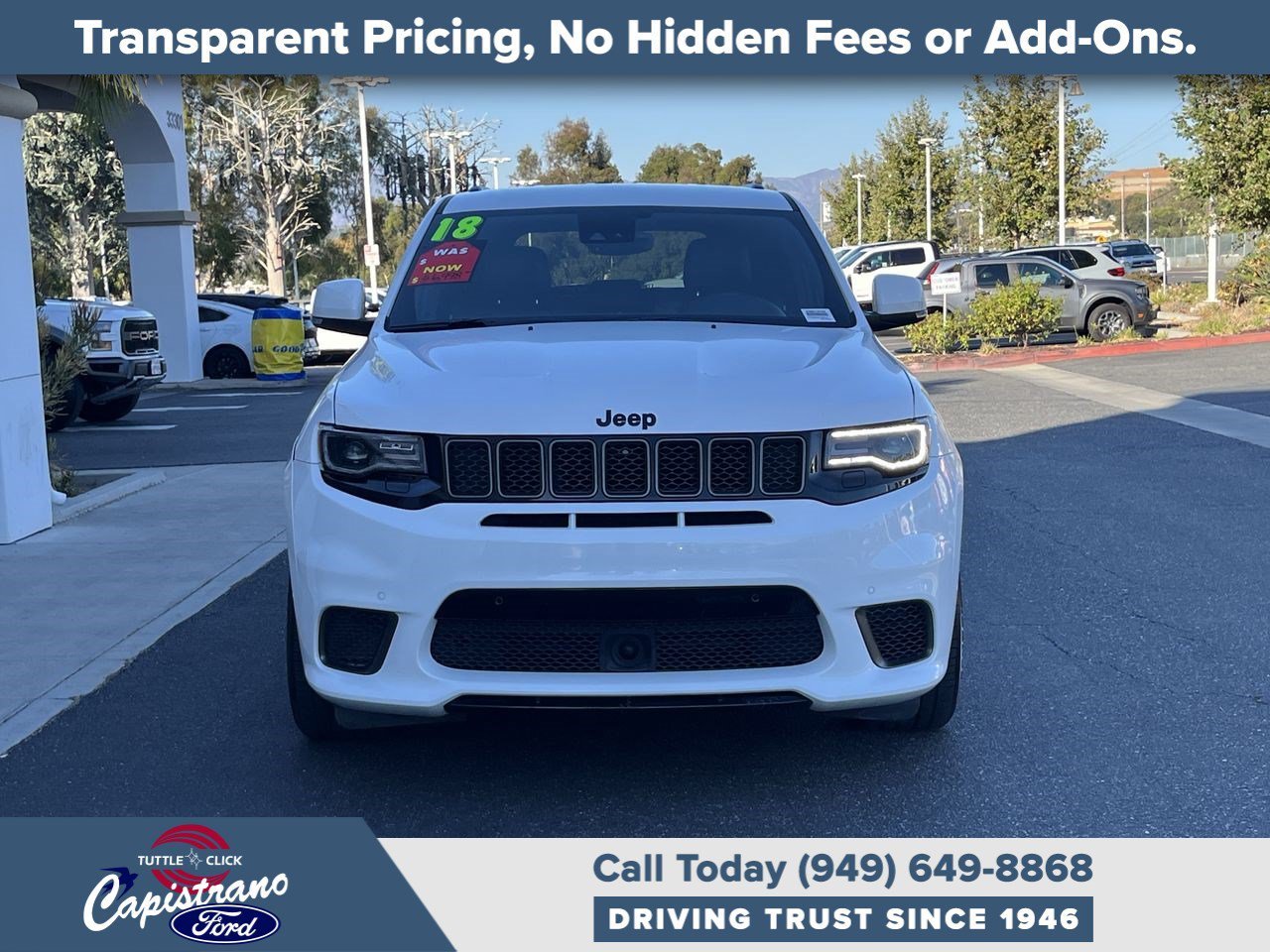 Used 2018 Bright White Clearcoat Jeep Trackhawk image 11