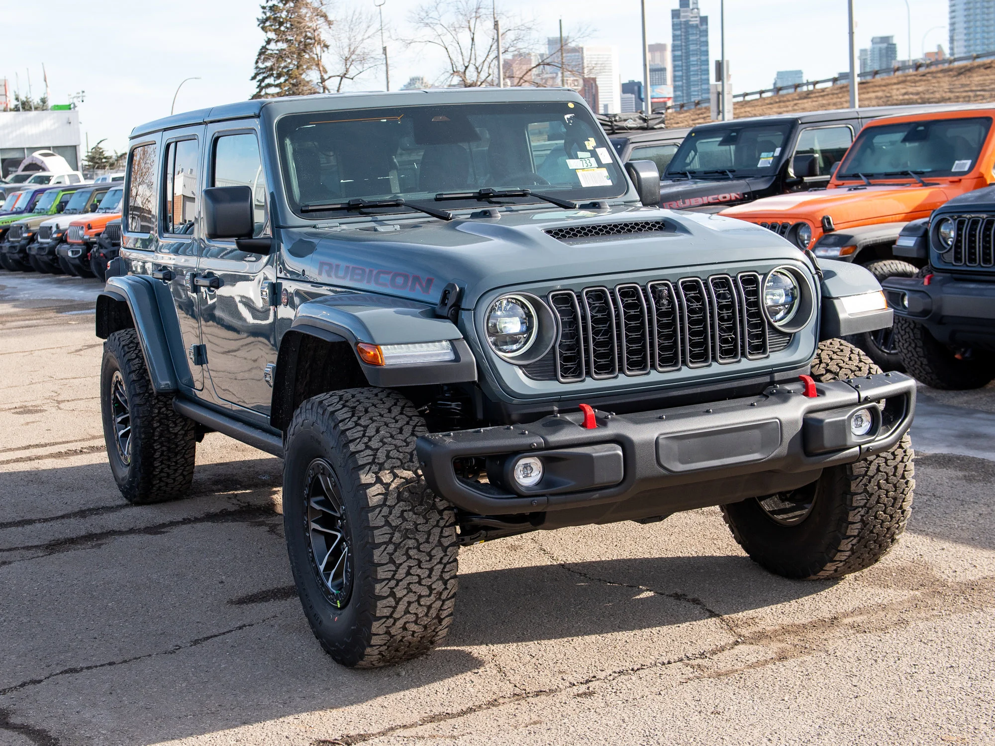 New 2026 Dark blue Jeep Rubicon X* 4 Door 4x4, 35 Inch Tires, Steel Bumpers, Nappa Leather image 6
