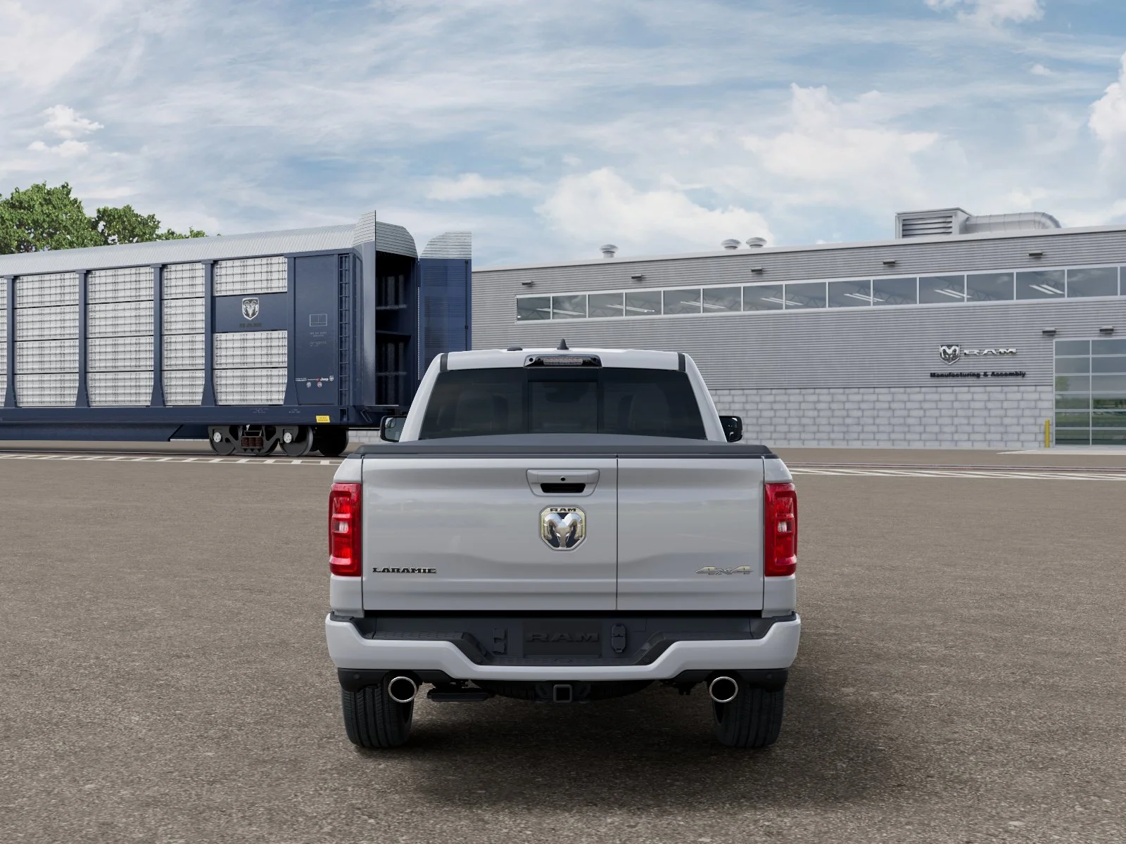 New 2026 Bright White Clear-Coat Exterior Paint RAM Laramie image 33