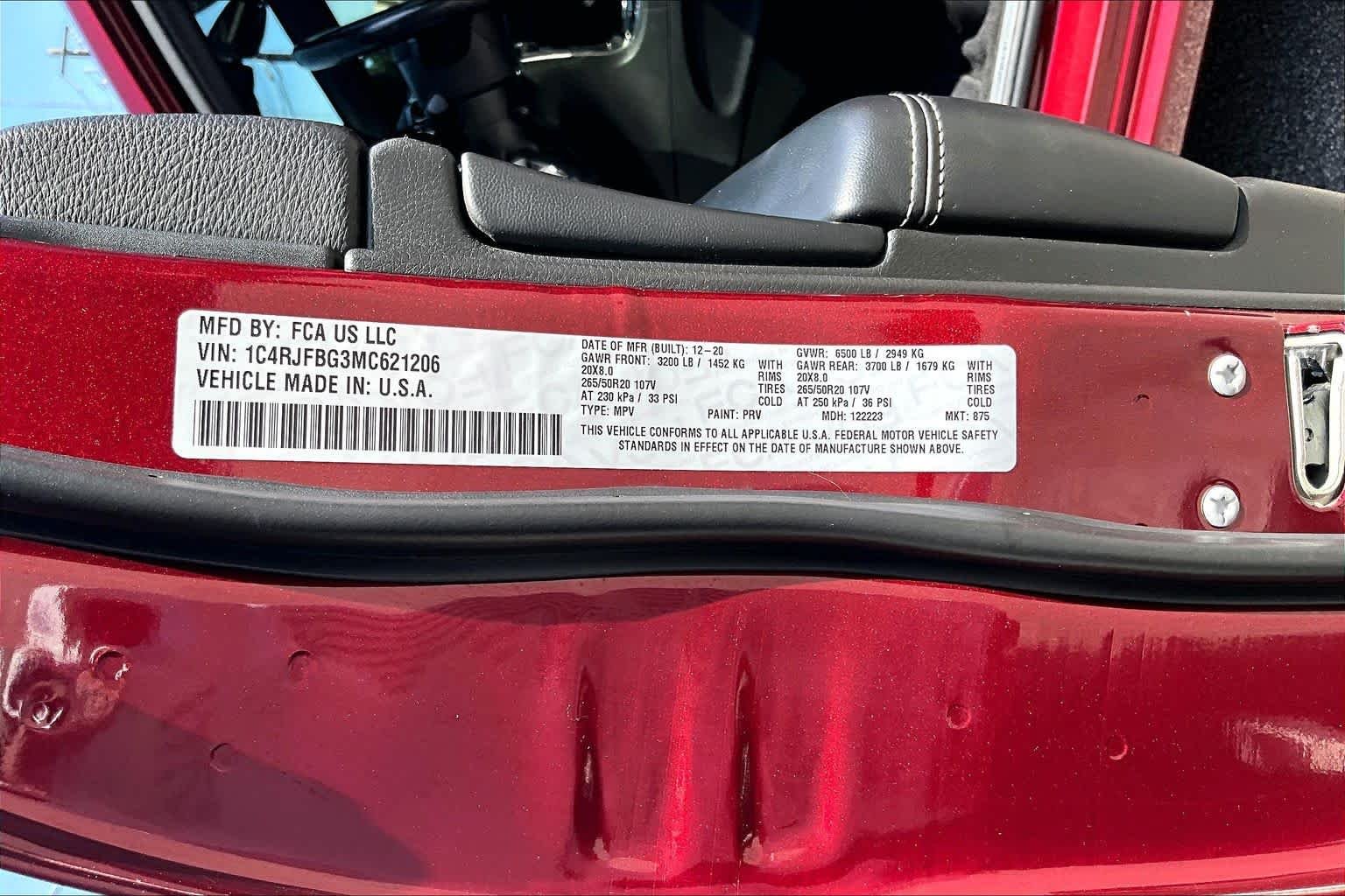 Used 2021 Velvet Red Pearlcoat Jeep 80th Anniversary image 34