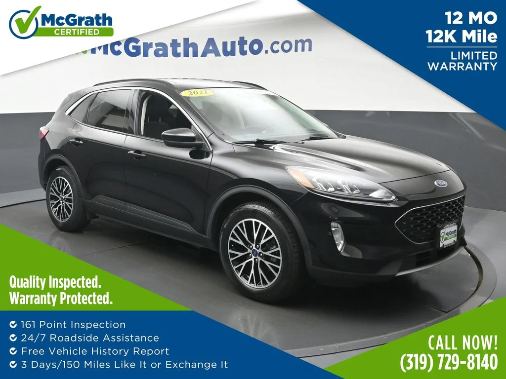 Used 2021 Black Ford SEL image 1