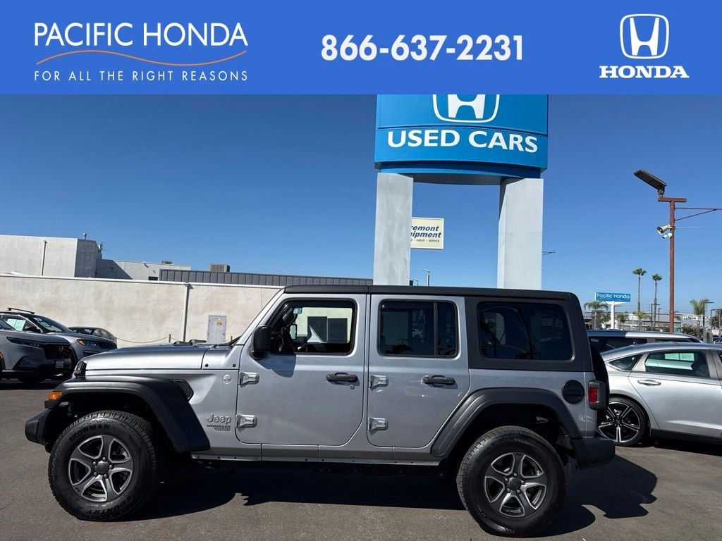 Used 2020 Billet Silver Metallic Jeep Unlimited Sport S image 1