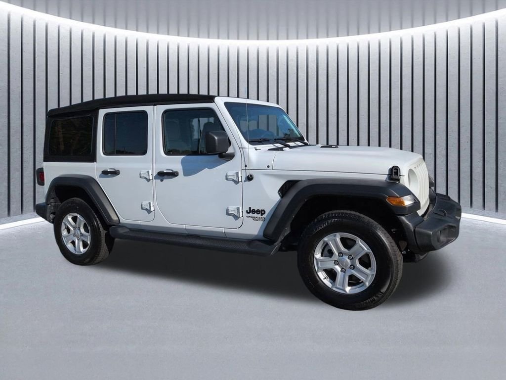 Used 2021 Bright White Clearcoat Jeep Unlimited Sport S image 3