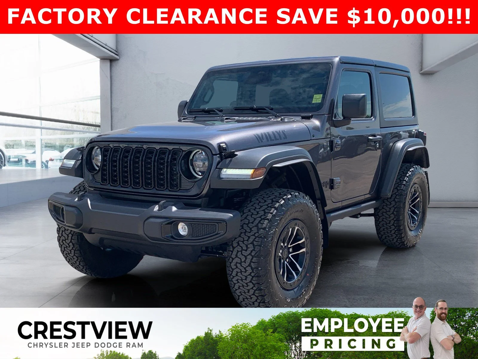 New 2026 Granite Crystal Metallic Jeep Willys image 1