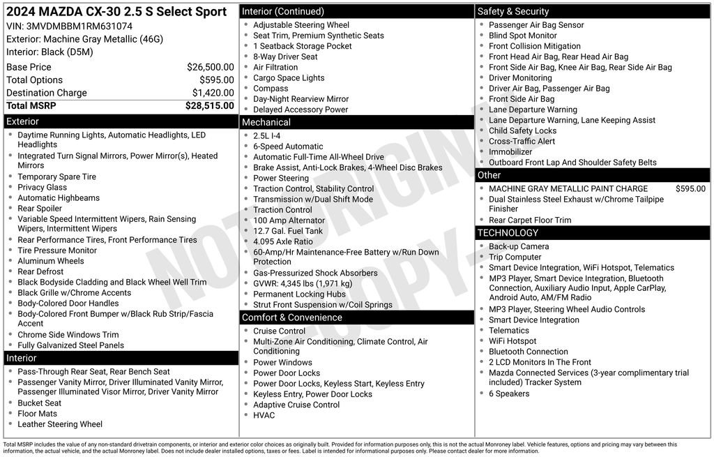 Certified Used 2024 Machine Gray Mazda 2.5 S Select Sport image 4