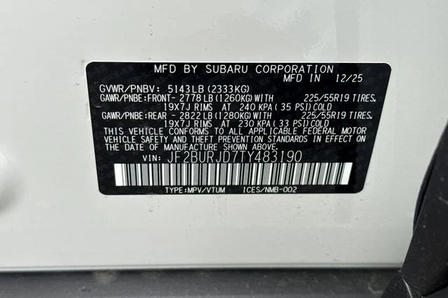 New 2026 CRYSTAL WHITE PEARL Subaru Touring XT image 24