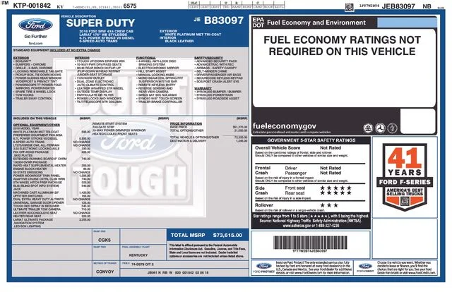 Used 2018 White Platinum Clearcoat Metallic Ford Lariat image 21