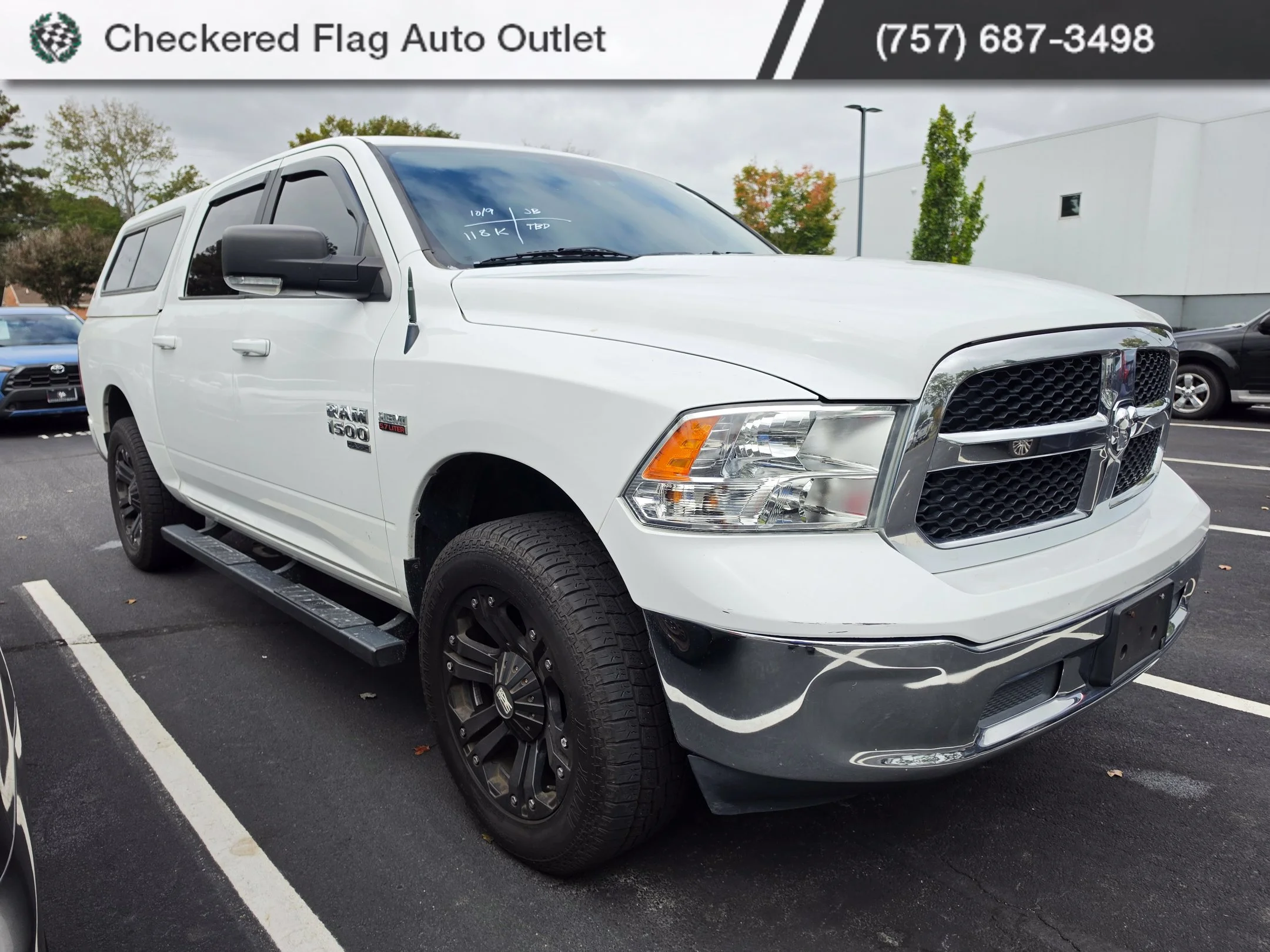 Used 2019 Bright White Clearcoat Ram SLT image 3