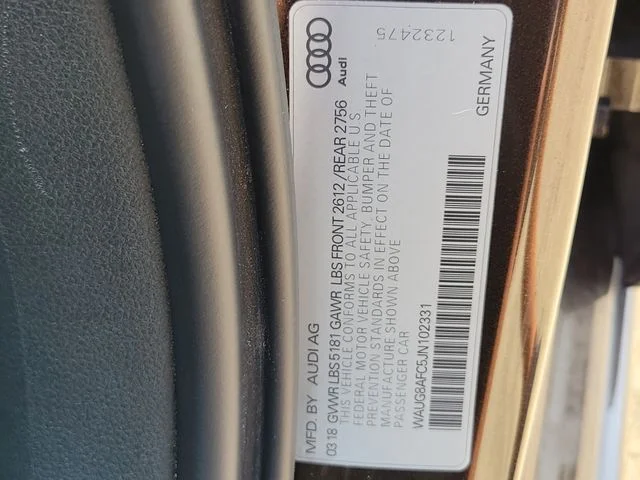 Used 2018 Brown Audi 2.0T Premium Plus image 9
