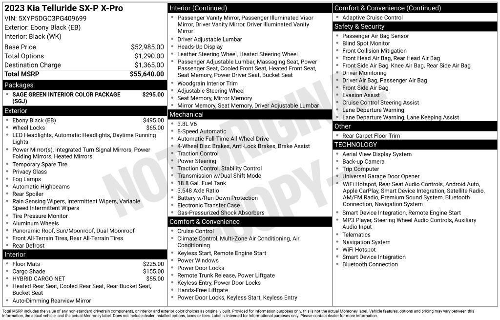 Used 2023 Black Kia SX-Prestige X-Pro image 26