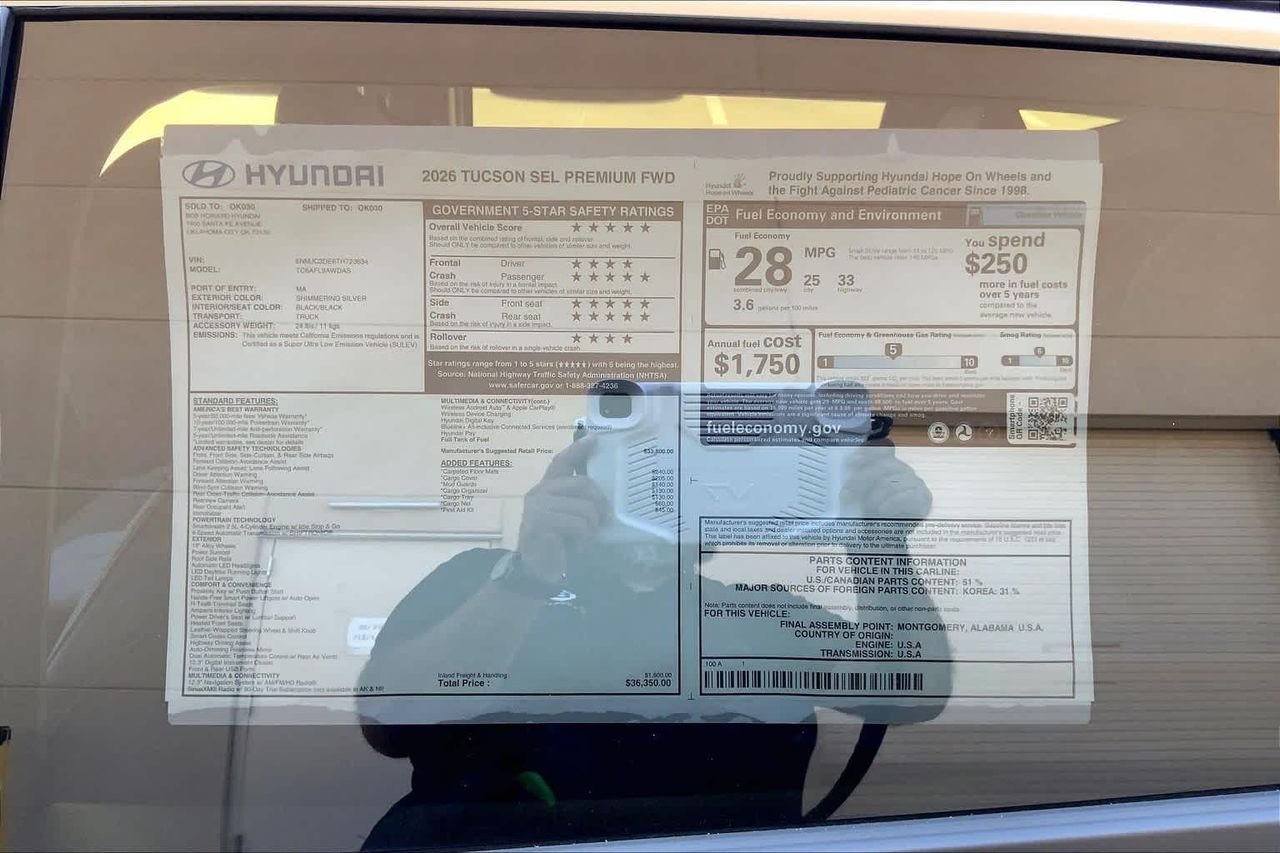 New 2026 Shimmering Silver Hyundai SEL Premium FWD image 18