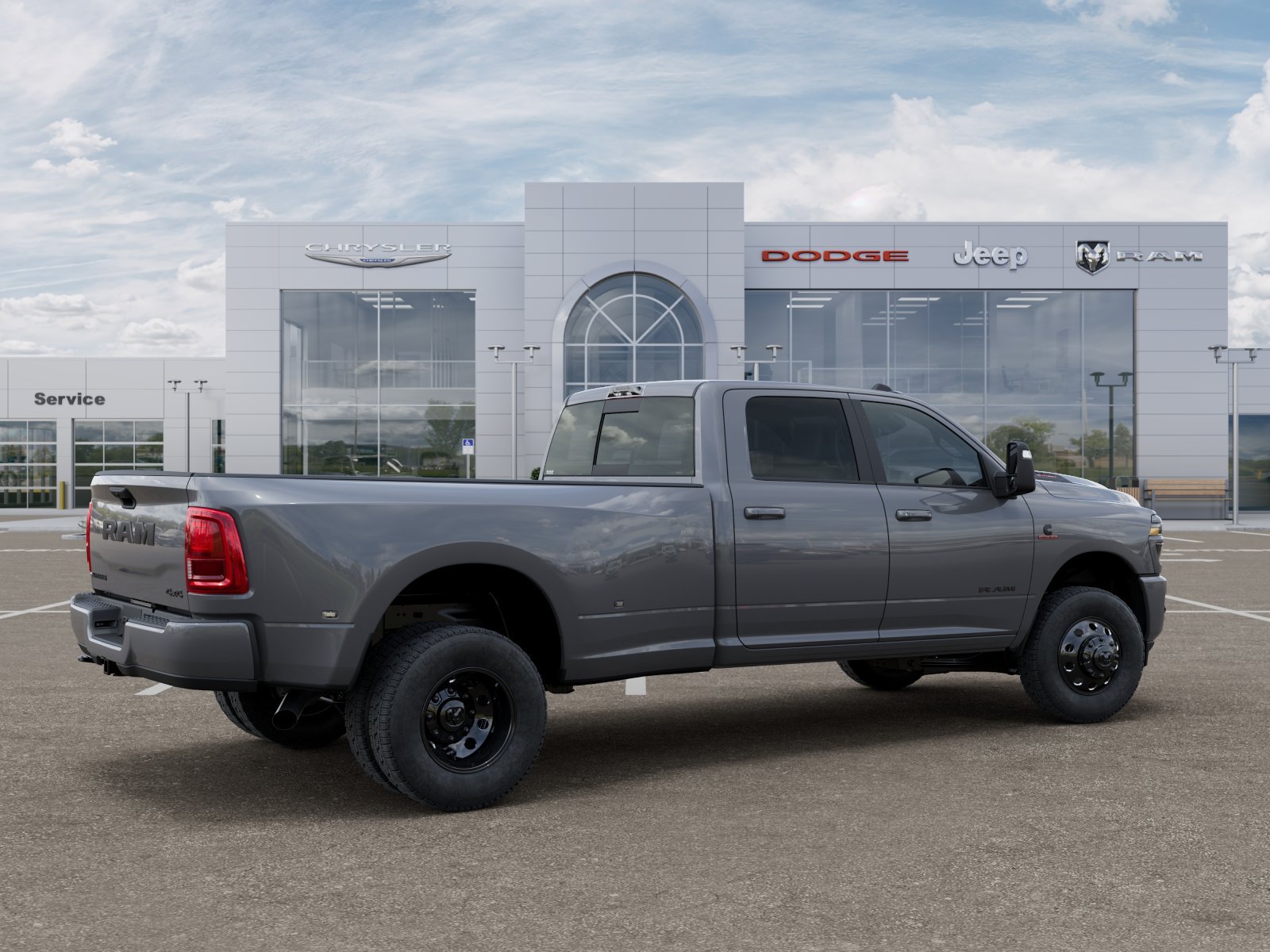 New 2026 Ceramic Gray Clear-Coat Exterior Paint RAM Laramie image 4